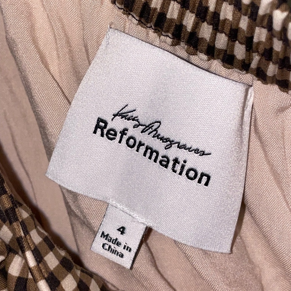 Reformation Magnolia Skirt Tartine Check - Picture 7 of 8